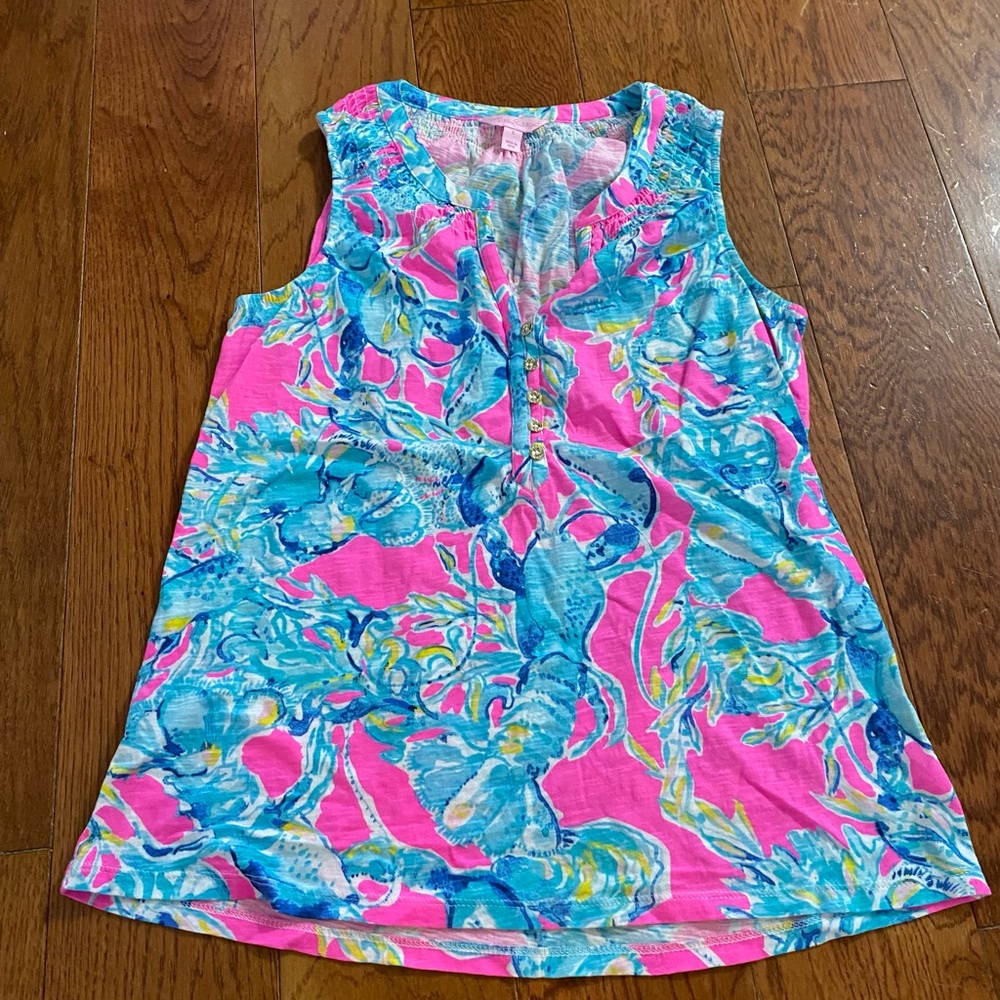 Lilly Pulitzer Pink and Blue Tank Top